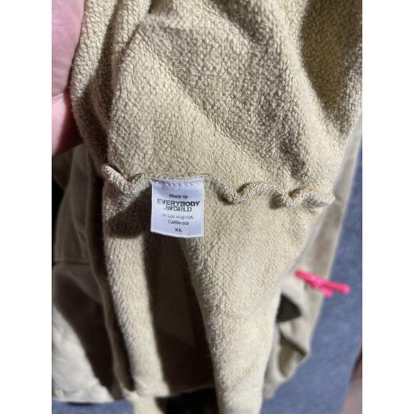 Natural Greens Hoodie Mens XL Tan Beige Pullover Graphic Smiley Sun Made in USA - Picture 8 of 9